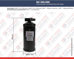 Filtro Secador Caminhao Volv VM Todos 20836319