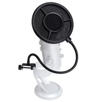Filtro SUNMON Mic Pop de dupla camada, braçadeira de pescoço de ganso de 14 cm