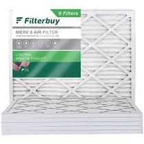 Filtrobu 12x18x1 Filtro de ar MERV 8 Defesa de Poeira (6-Pack), Reposição de filtros de ar do forno HVAC AC (Tamanho real: 11,50 x 17,50 x 0,75 polegadas)