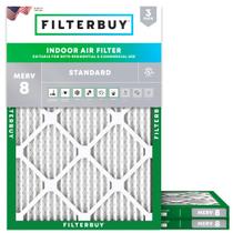 Filtrobu 15x20x1 Filtro de ar MERV 8 Defesa de Poeira (3-Pack), Substituição de filtros de ar do forno HVAC AC (Tamanho real: 14,50 x 19,50 x 0,75 polegadas)