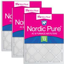 Filtros de ar HVAC Nordic Pure Tru Mini Pleat 17,5 x 29,5 x 2 cm MERV 13, pacote com 3