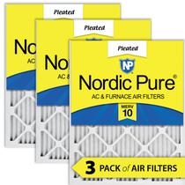 Filtros de ar Nordic Pure MERV 10 16x20x1 (15,5 x 19,5 x 0,75) Pacote com 3