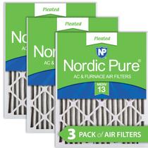 Filtros de ar Nordic Pure MERV 13 16x20x2 (15,5 x 19,5 x 1,75), pacote com 3