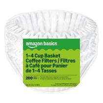 Filtros de Café Amazon Basics Cesto 1-4 Xícaras 200 Unidades
