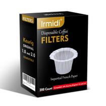 Filtros de café de papel descartáveis de 200 unidades para K-cup Brewer