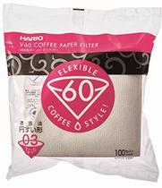 Filtros de café de papel Hario V60, tamanho 03, branco, 100 ct