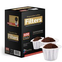 Filtros de café descartáveis Munfix 400 Count para cervejeiros Keurig