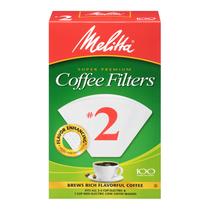 Filtros de café Melitta 2 Super Premium Cone 100 Count x6