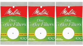 Filtros de café Melitta Disc, pacote com 100 coadores