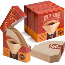 Filtros de Café Metflavor 4 Sin Blanquear Paquete de 500 Cono Filtros de Café Metflavor 4 Sin Blanquear Paquete de 500 Cono