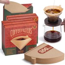Filtros de Café Metflavor V60 2 Sem Branqueamento 300 Unidades Filtros de Café Metflavor V60 2 Sem Branqueamento 300 Unidades