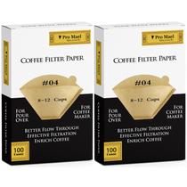 Filtros de café Pro Mael 4 Cone 8-12 xícaras para cafeteira por gotejamento