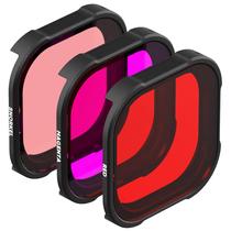 Filtros de lente de câmera PolarPro Red Filter, pacote com 3 unidades para GoPro Hero13