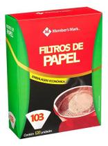 Filtros De Papel 103 P/ Café Member's Mark - Pacote 120 Unidades Filtros De Papel 103 P/ Café Member's Mark - Pacote 120 Unidades