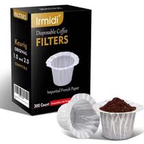 Filtros de papel de café descartáveis de 300 unidades para cervejeiros Keurig