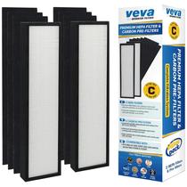 Filtros HEPA e Carvão para Purificador de Ar VEVA - 2 HEPA + 6 Carvão Filtros HEPA e Carvão para Purificador de Ar VEVA - 2 HEPA + 6 Carvão