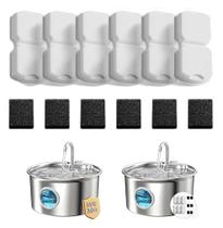 Filtros para Fonte de Gato ATMZIQXR Kit com 12 Unidades de Carvão e Esponja