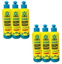 FINALIZADOR COM TERMOPROTEÇÃO CRESPO PODEROSO 300ml CHIKAS Kit 6und