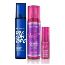 Finalizador De Brilho 120 ml + Fluido Termoprotetor 200 ml + Óleo 30 ml Liso Mágico Lowell