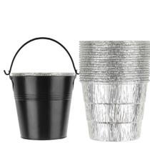 Findful Kit com 20 Revestimentos para Coletor de Gordura com Balde Preto para Traeger