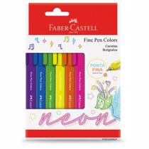 Fine Pen Colors Faber Castell 6 Tons Neon Caneta Ponta Fina Fine Pen Colors Faber Castell 6 Tons Neon Caneta Ponta Fina