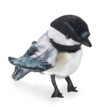 Finger Puppet Folkmanis Mini Chickadee branco/preto/cinza