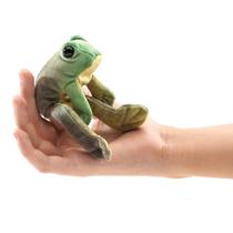 Finger Puppet Folkmanis Mini Sitting Frog Green