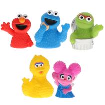 Finger Puppet Set Sesame Street, 5 peças, brinquedos de banho de Páscoa