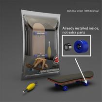 Finger Skateboard Fidget Toy Flexível Rolamento De Jogo de Mesa Interior Para Família - Azul - B