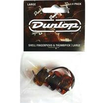 Finger & Thumbpicks Jim Dunlop Shell Plastic, grande, pacote com 4