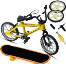 Fingerboard Skate Bicicleta De Dedo Ferramentas Yellow Top