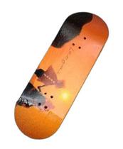 Fingerboard Skate Dedo Deck Madeira Profissional Orange Sun