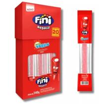 Fini Tubes Regaliz twister e Morango Azedinho caixa c/ 20 unidades 7 g - Balas
