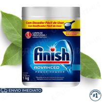Finish Detergente em Pó para Lava Louças 1kg Original Limpeza Profunda e Alta Performance