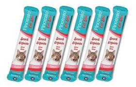 Finotrato Cat Stix Combo C/6 unidades de 15g Sabor Atum - Snack Líquido