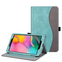 Fintie Case para Samsung Galaxy Tab A 8.0 2019 Sem Modelo S Pen (Wi-Fi SM-T290, SM-T295 LTE), Proteção de canto Cobertura de suporte multi-ângulo com bolso, turquesa/marrom