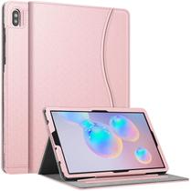 Fintie Case para Samsung Galaxy Tab S6 10,5" 2019 (Modelo SM-T860/T865/T867), Patenteado S Pen Slot Design Suporte de visualização multi-ângulo Capa Auto Wake/Sleep, Rose Gold