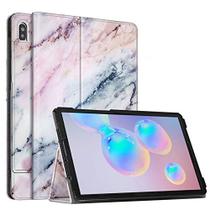 Fintie Folio Case para Samsung Galaxy Tab S6 10,5" 2019 (Modelo SM-T860/T865/T867), Patenteado S Pen Slot Design Slim Fit Stand Cover Auto Sleep/Wake, Marble Pink