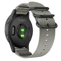 Fintie Lançamento Rápido Nylon Band 22mm Reposição Ajustável Cinta Esportiva Compatível com Garmin Vivoactive 4 45mm, Venu 2, Fossil Gen 5, Amazfit GTR 2, 2e,Ticwatch Pro 3, YAMAY SW022, Cinza