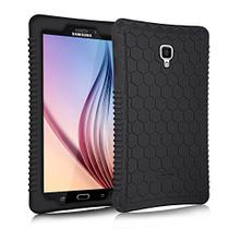Fintie Silicone Case para Samsung Galaxy Tab A 8.0 2017 Modelo T380/T385, Capa de Silicone à prova de choque de peso leve Anti Slip Kids Friendly para Galaxy Tab Um SM-T380/T385 de 8,0 polegadas versão 2017, preto