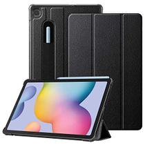 Fintie Slim Case para Samsung Galaxy Tab S6 Lite 10.4'' 2020 Modelo SM-P610 (Wi-Fi) SM-P615 (LTE) com Porta-Caneta S - Leve Trifold Stand Hard Back Cover, Auto Wake/Sleep, Preto