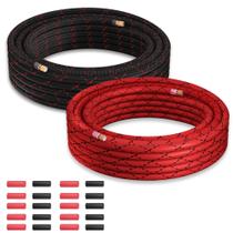 Fio 8 AWG Mygatti 9,1 m Vermelho e Preto CCA com Capa Trançada Fio 8 AWG Mygatti 9,1 m Vermelho e Preto CCA com Capa Trançada