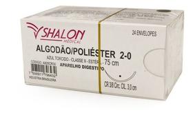 Fio Algodão/poliéster 2-0 C/ Ag 3/8 Circ Cil 3 Cm Shalon Fio Algodão/poliéster 2-0 C/ Ag 3/8 Circ Cil 3 Cm Shalon