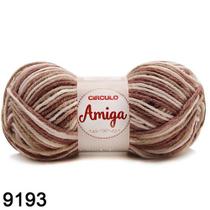 Fio amiga 100 gr cor 9193 mescla pingado marrom