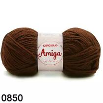 Fio Amiga Círculo 100g Cor 0850 Marrom Castanho Fio Amiga Círculo 100g Cor 0850 Marrom Castanho