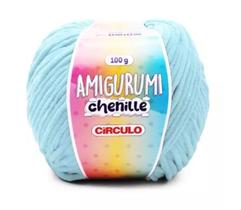 FIO AMIGURUMI CHENILLE COR 2012 AZUL CANDY 100G CÍRCULO - Ideal para Amigurumis e Projetos de Crochê