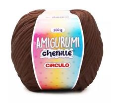 Fio Amigurumi Chenille Cor 7569 Brigadeiro 100g - Círculo