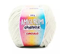 FIO AMIGURUMI CHENILLE COR 8176 OFF WHITE 100G CÍRCULO - Ideal para Amigurumis e Projetos de Crochê FIO AMIGURUMI CHENILLE COR 8176 OFF WHITE 100G CÍRCULO - Ideal para Amigurumis e Projetos de Crochê