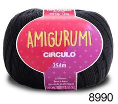 Fio Amigurumi Círculo - Cor : 8990 - Preto - Circulo