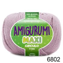 Fio amigurumi maxi 135 gr 114 mts cor 6802 malva lilás